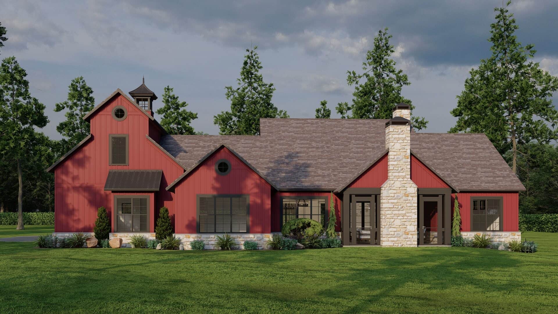 Rear View of this 4-Bedroom,2683 Sq Ft Plan -193-1299