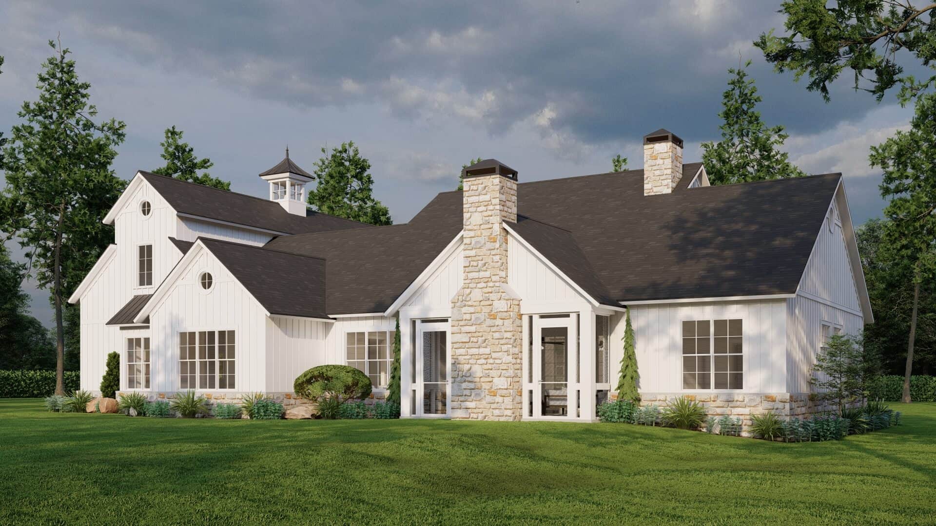 Rear View of this 4-Bedroom,2683 Sq Ft Plan -193-1299