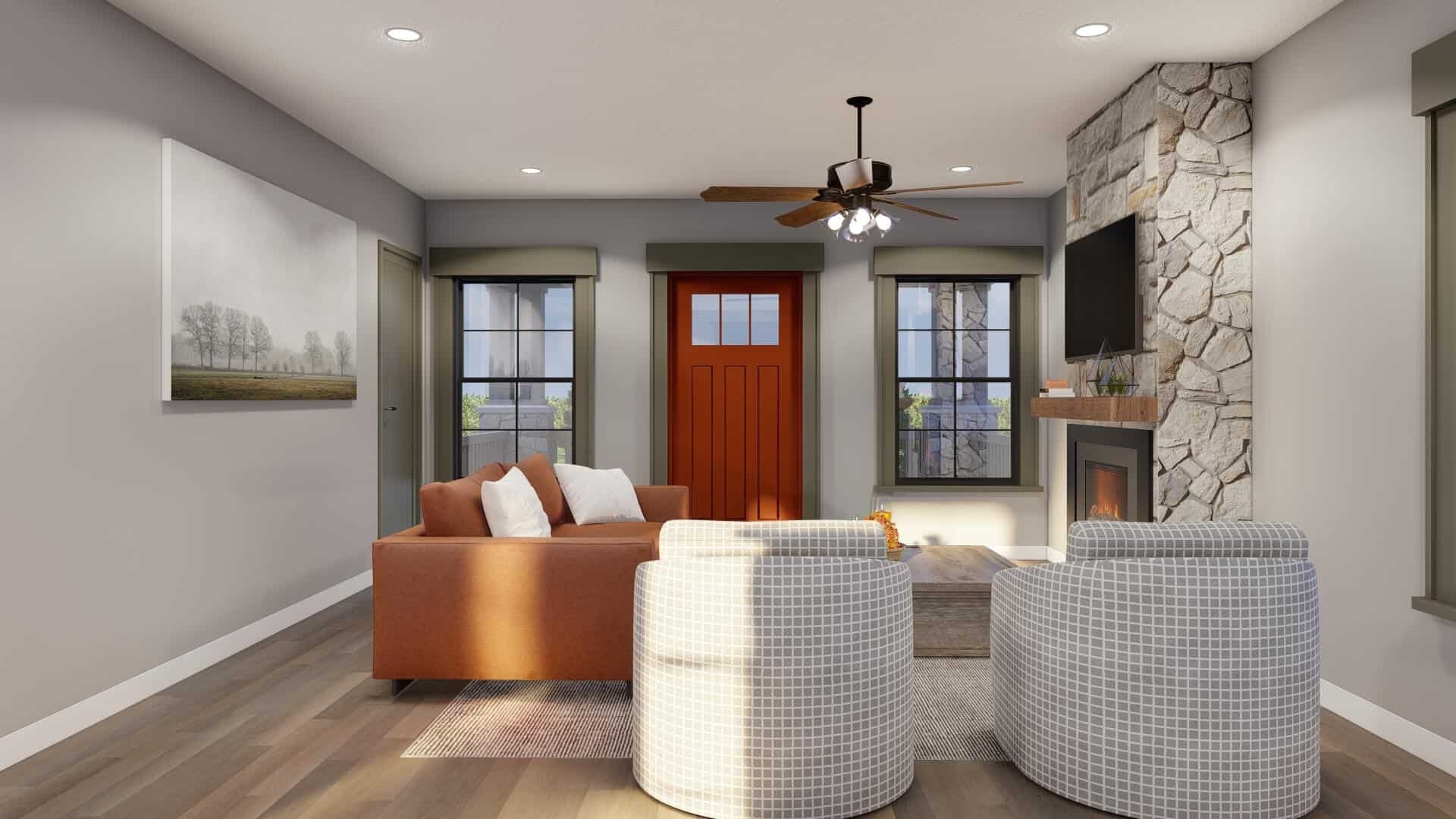 Home Office: Den of this 2-Bedroom,1345 Sq Ft Plan -193-1304
