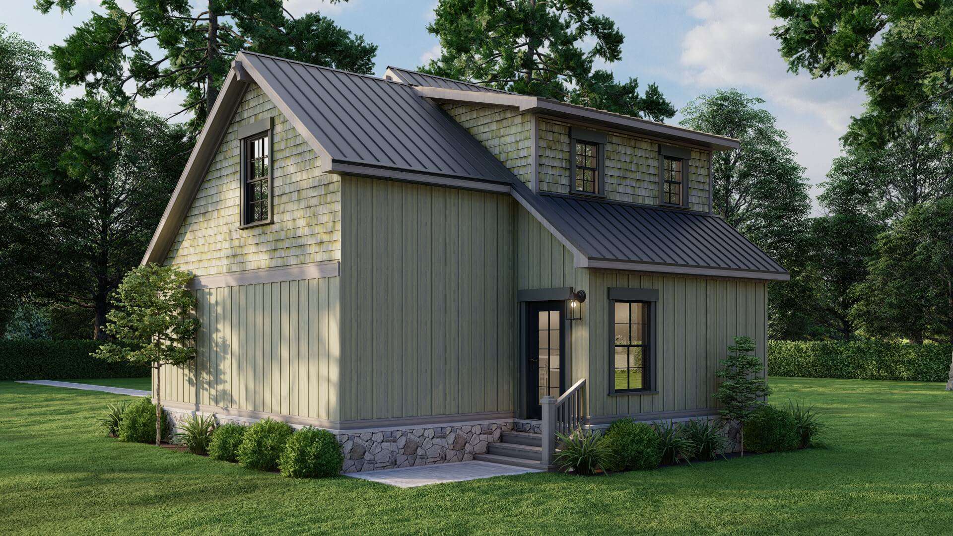 Rear View of this 2-Bedroom,1345 Sq Ft Plan -193-1304