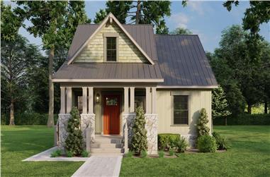 2-Bedroom, 1345 Sq Ft Rustic House Plan - 193-1304 - Front Exterior