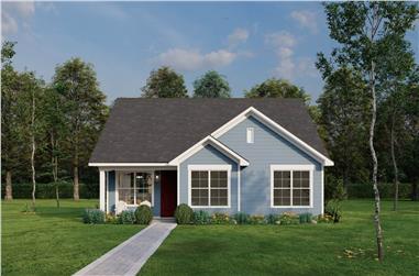 3-Bedroom, 1279 Sq Ft Traditional Home Plan - 193-1306 - Main Exterior