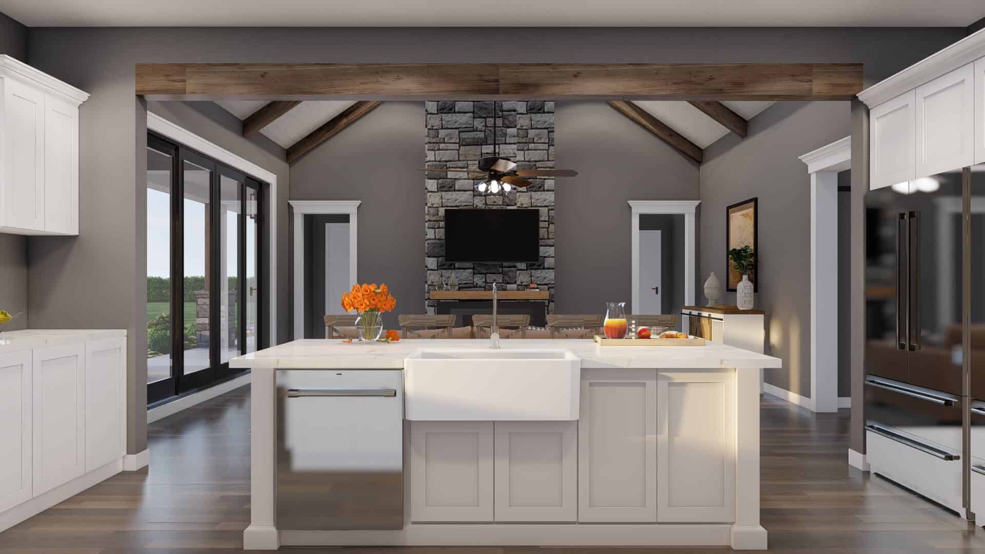 Kitchen: Kitchen Island of this 3-Bedroom,2480 Sq Ft Plan -193-1314