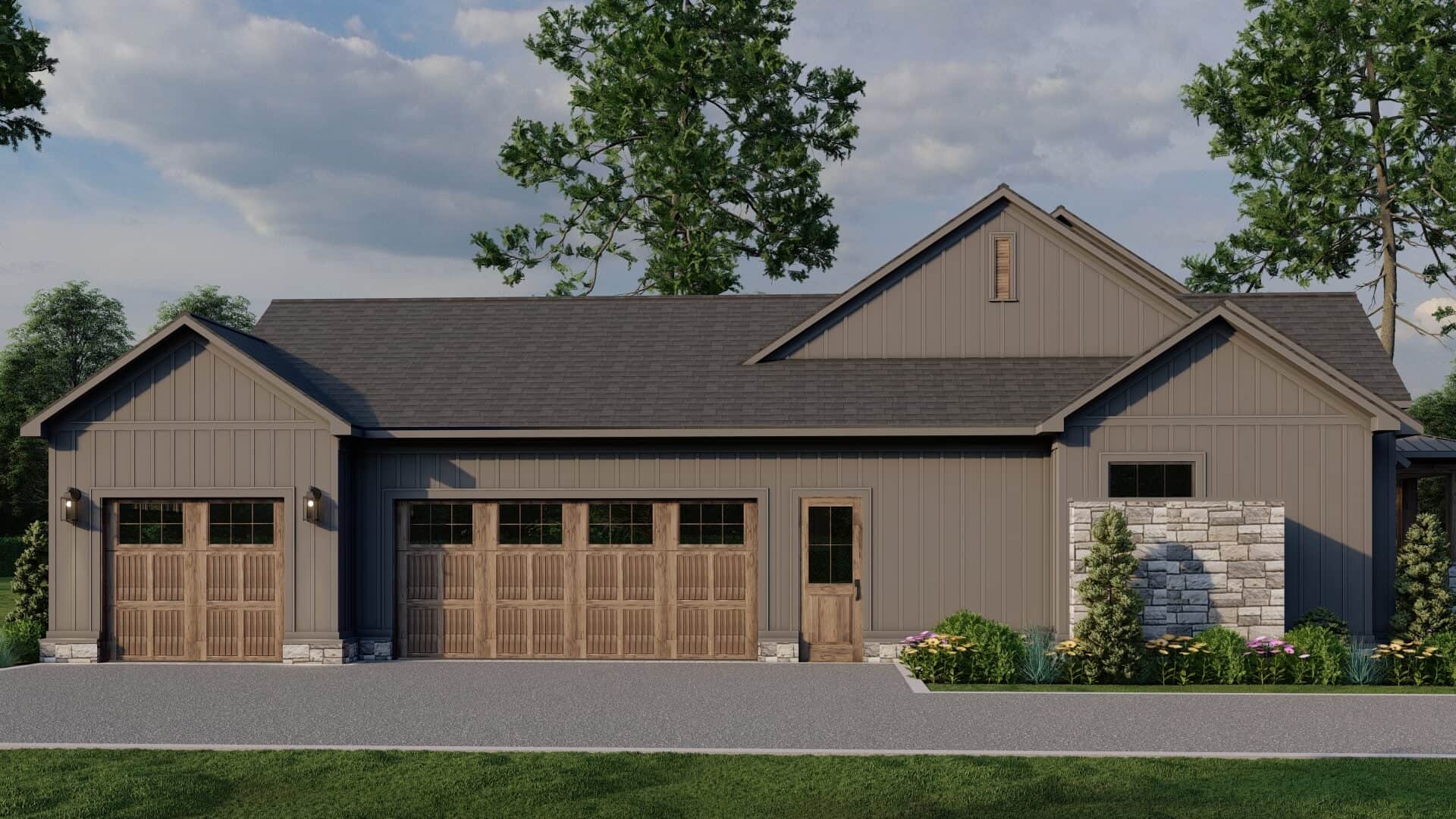 Left Side View of this 3-Bedroom,2480 Sq Ft Plan -193-1314