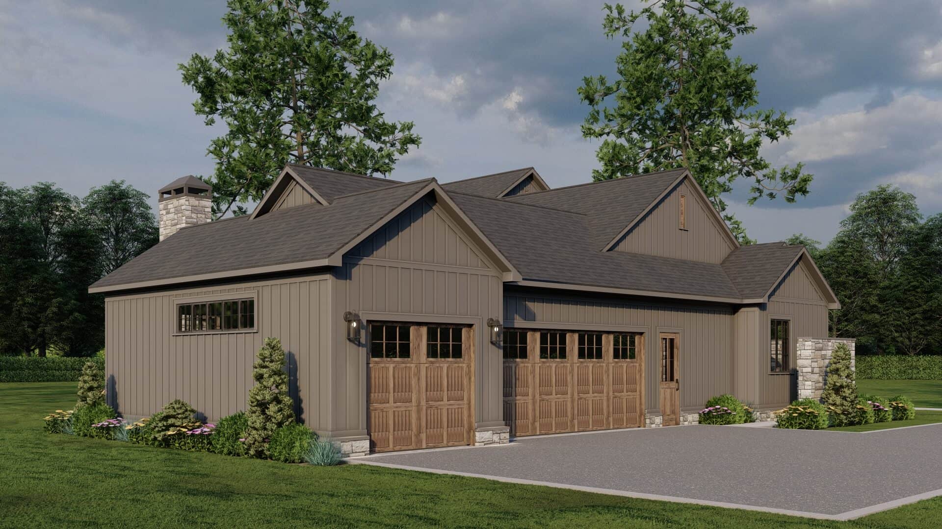 Rear View of this 3-Bedroom,2480 Sq Ft Plan -193-1314