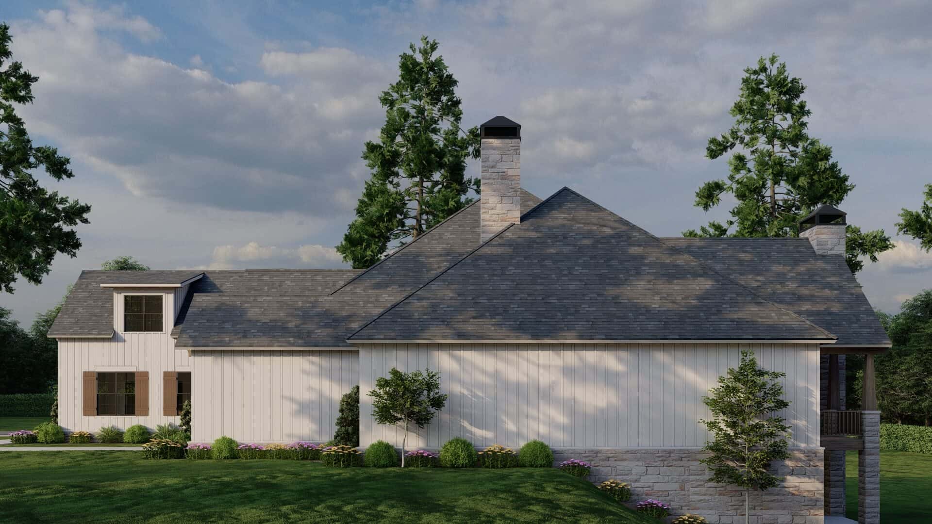 Right Side View of this 3-Bedroom,3106 Sq Ft Plan -193-1316