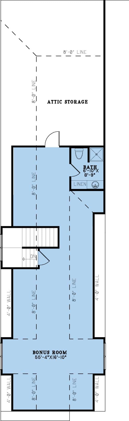 Bonus Room of Arts and Crafts Plan #193-1316