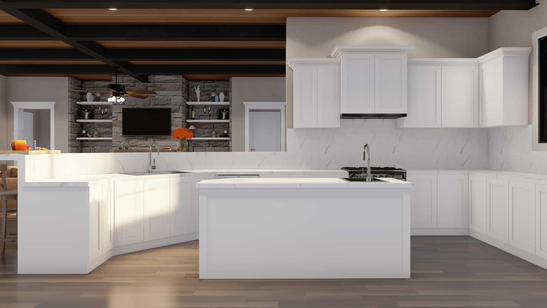 Kitchen: Kitchen Island of this 3-Bedroom,3106 Sq Ft Plan -193-1316