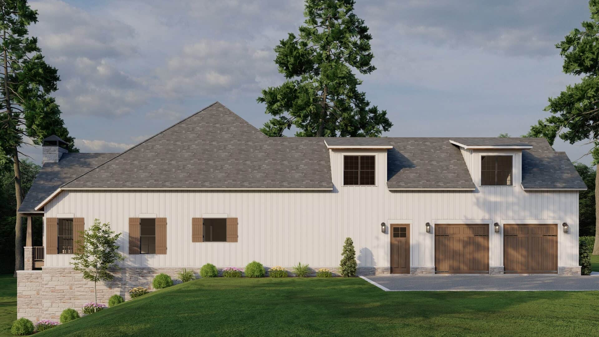Left Side View of this 3-Bedroom,3106 Sq Ft Plan -193-1316