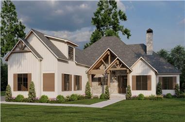 3-Bedroom, 3106 Sq Ft Arts and Crafts Home Plan - 193-1316 - Main Exterior