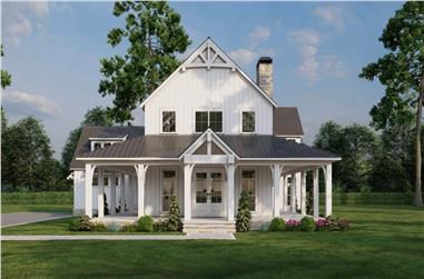 4-Bedroom, 4065 Sq Ft Country Home Plan - 193-1317 - Main Exterior