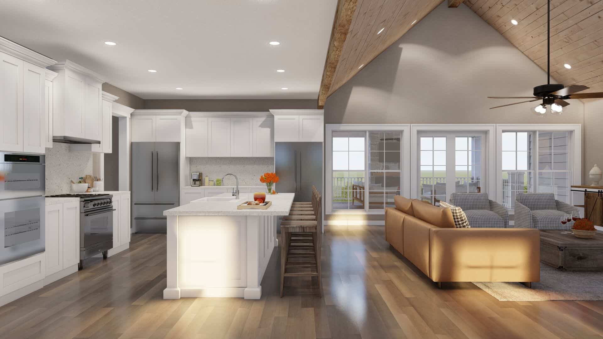 Kitchen: Kitchen Island of this 4-Bedroom,2552 Sq Ft Plan -193-1318