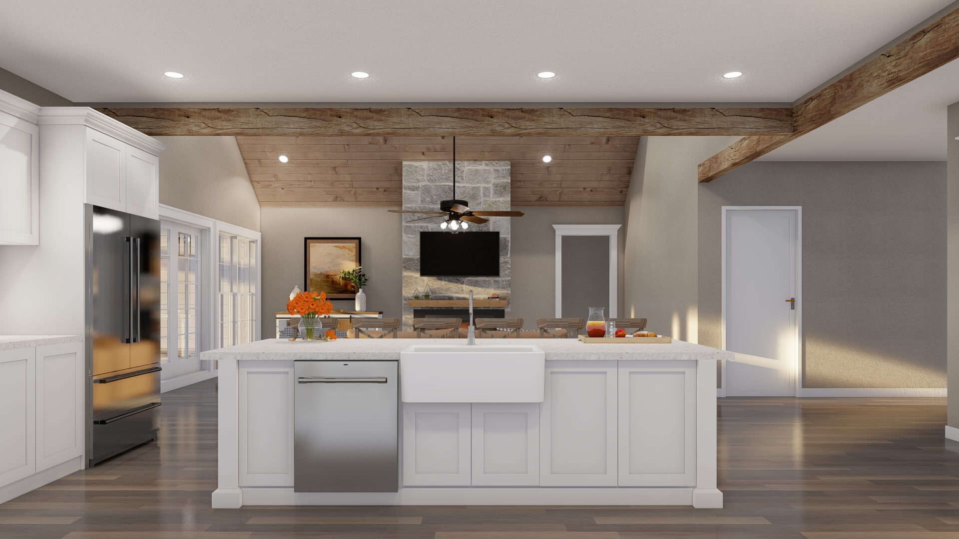 Kitchen: Kitchen Island of this 4-Bedroom,2552 Sq Ft Plan -193-1318