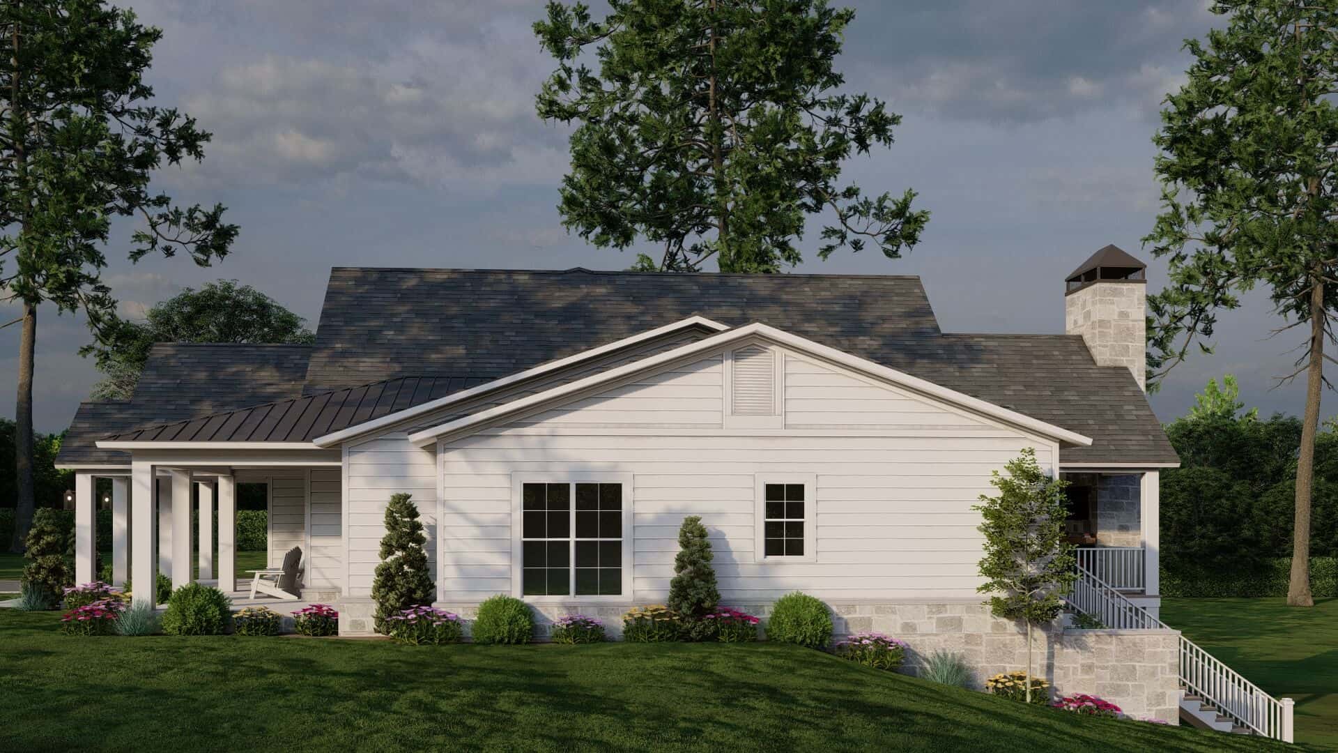 Right Side View of this 4-Bedroom,2552 Sq Ft Plan -193-1318