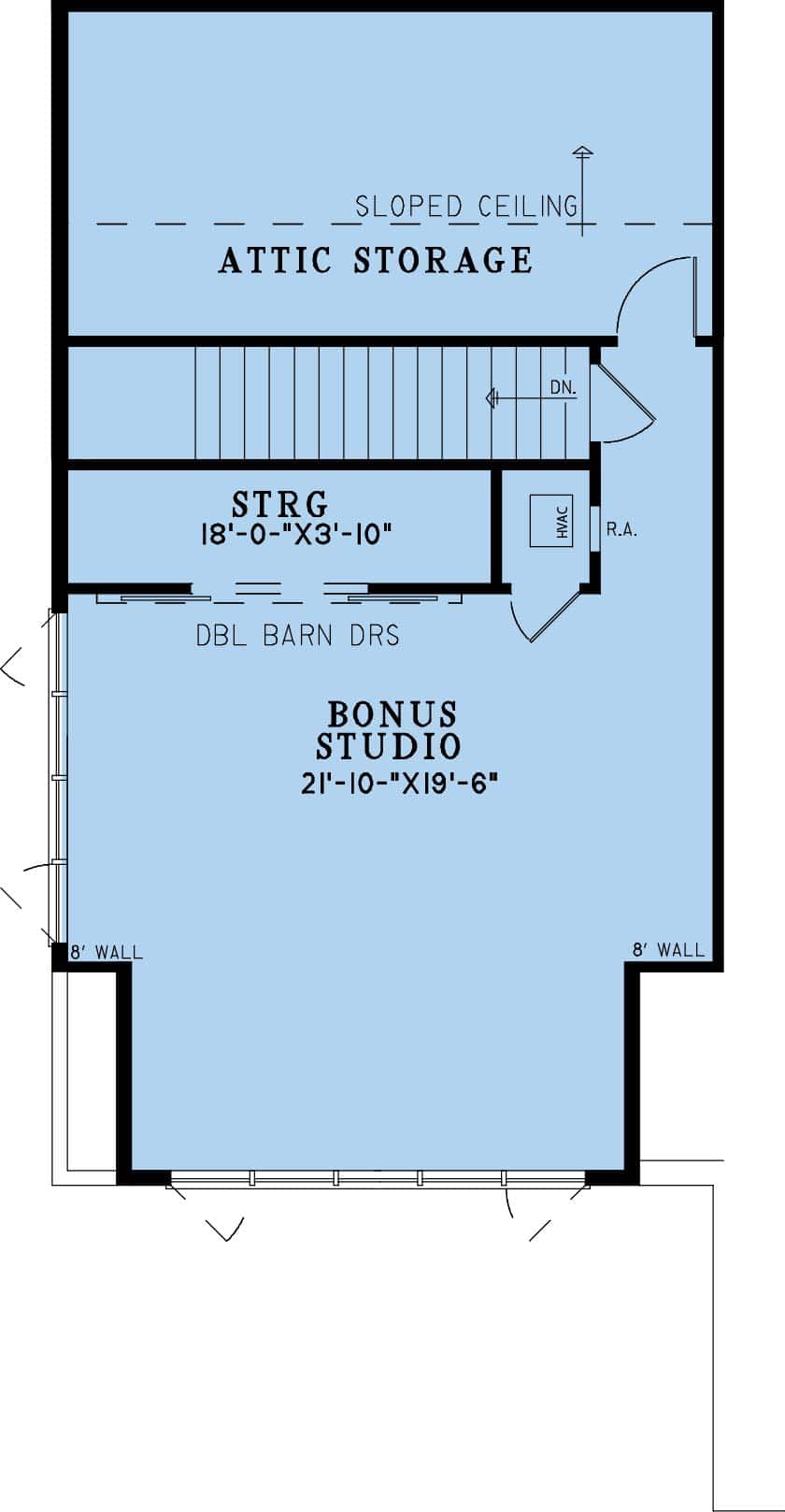 Bonus Room of Farmhouse Plan #193-1318