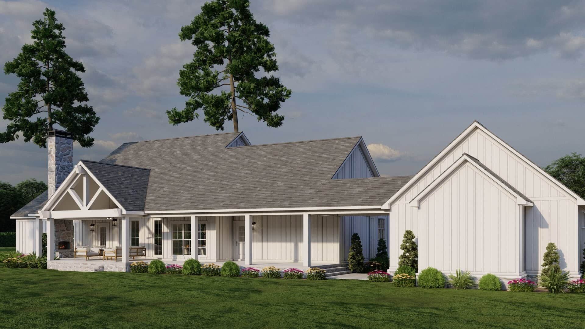 Rear View of this 4-Bedroom,2663 Sq Ft Plan -193-1322