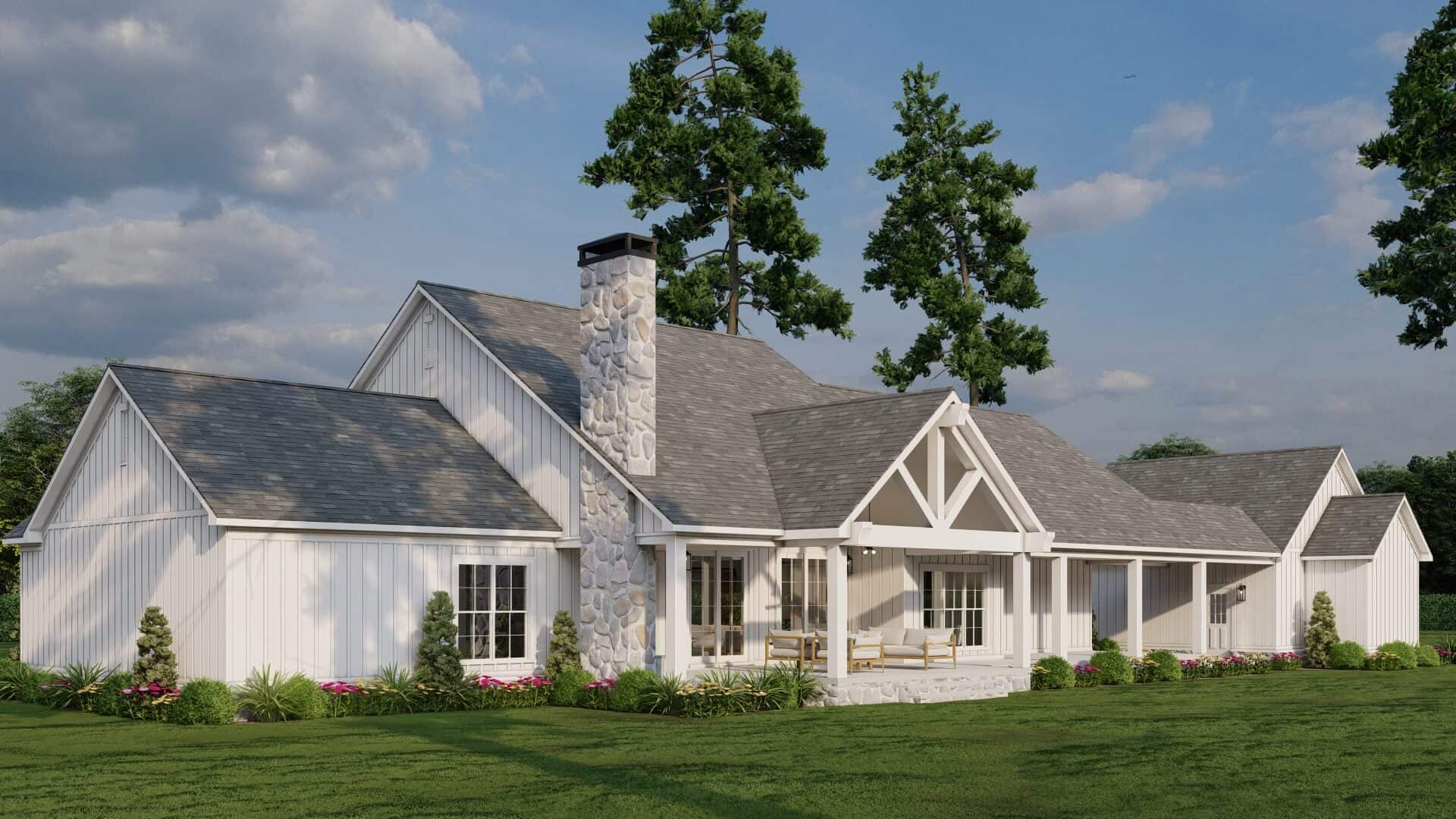 Rear View of this 4-Bedroom,2663 Sq Ft Plan -193-1322