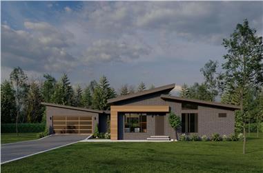 3-Bedroom, 2200 Sq Ft Contemporary Home Plan - 193-1323 - Main Exterior