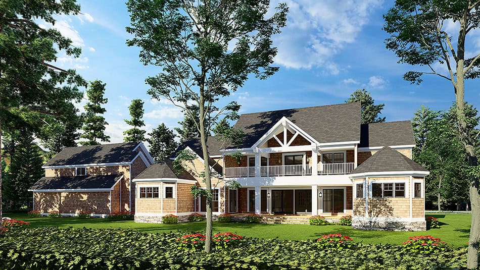 Rear View of this 6-Bedroom,3448 Sq Ft Plan -193-1327