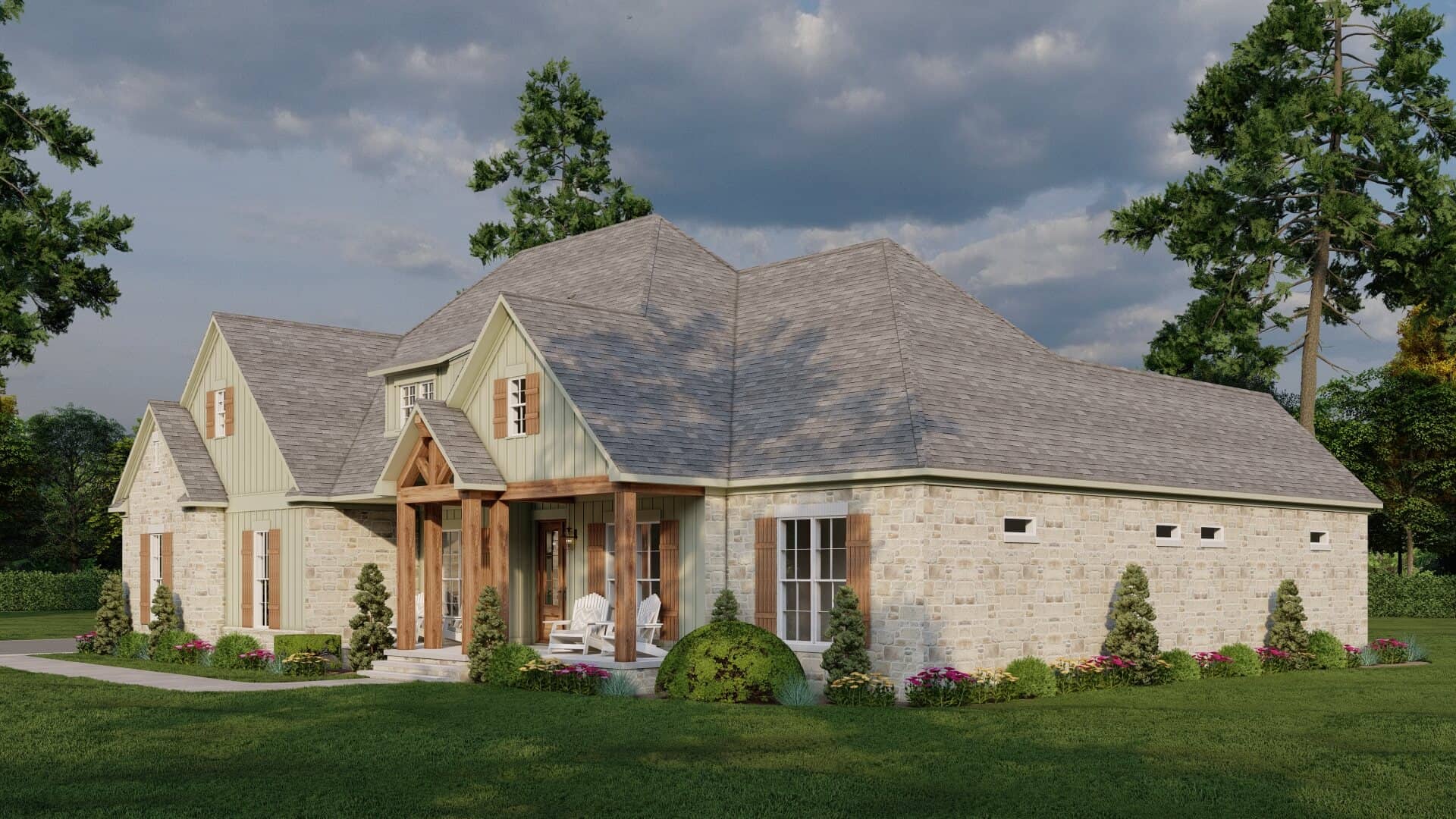 Right Side View of this 3-Bedroom,2755 Sq Ft Plan -193-1347