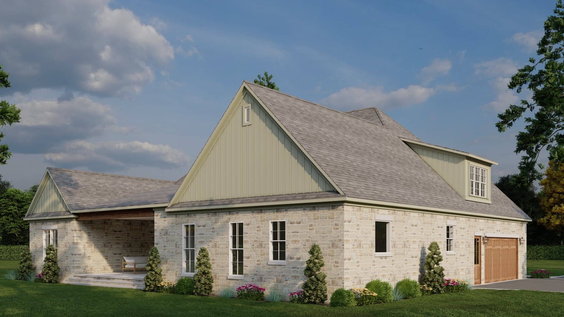 Rear View of this 3-Bedroom,2755 Sq Ft Plan -193-1347
