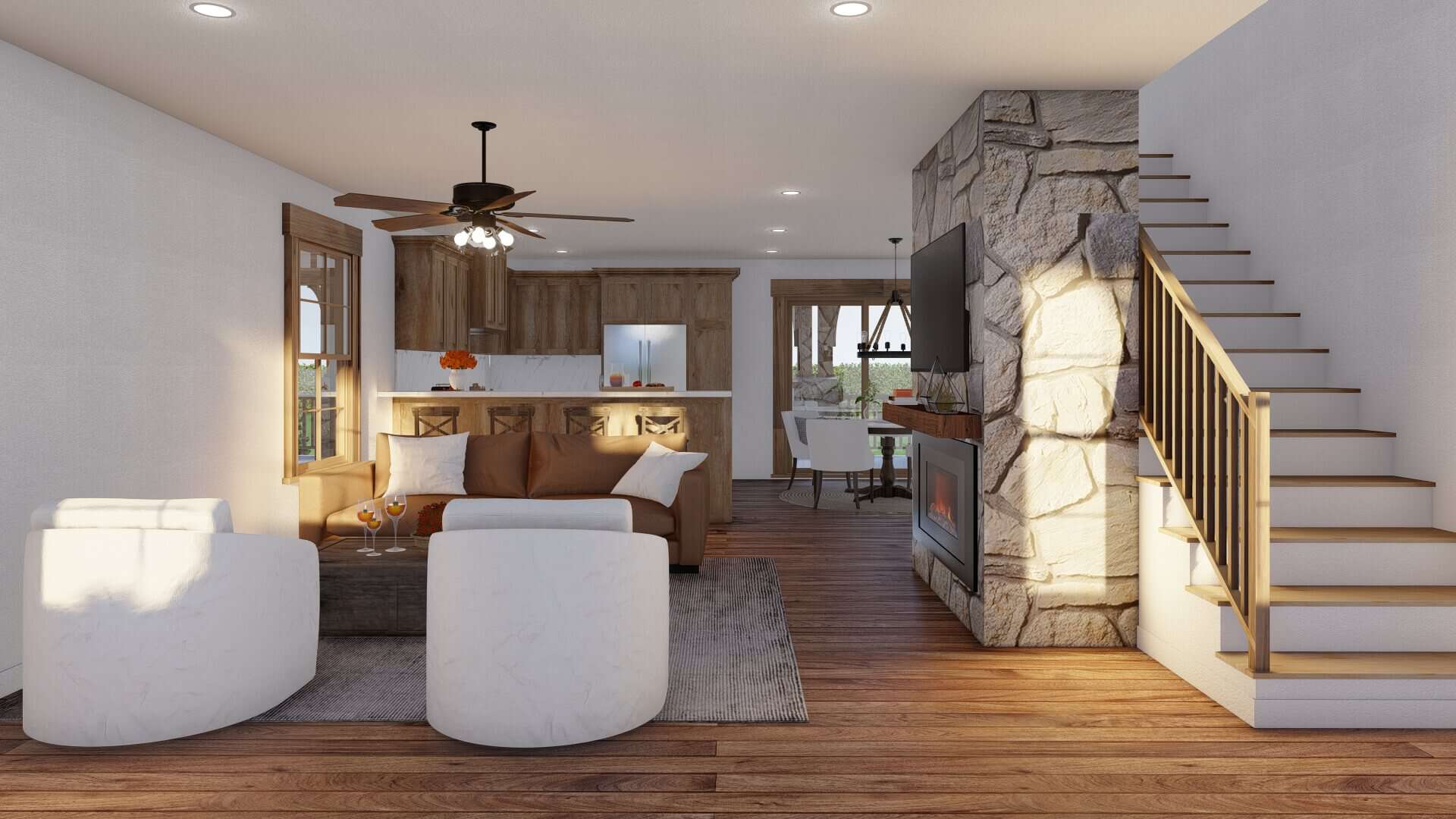 Great Room of this 6-Bedroom,3620 Sq Ft Plan -193-1354