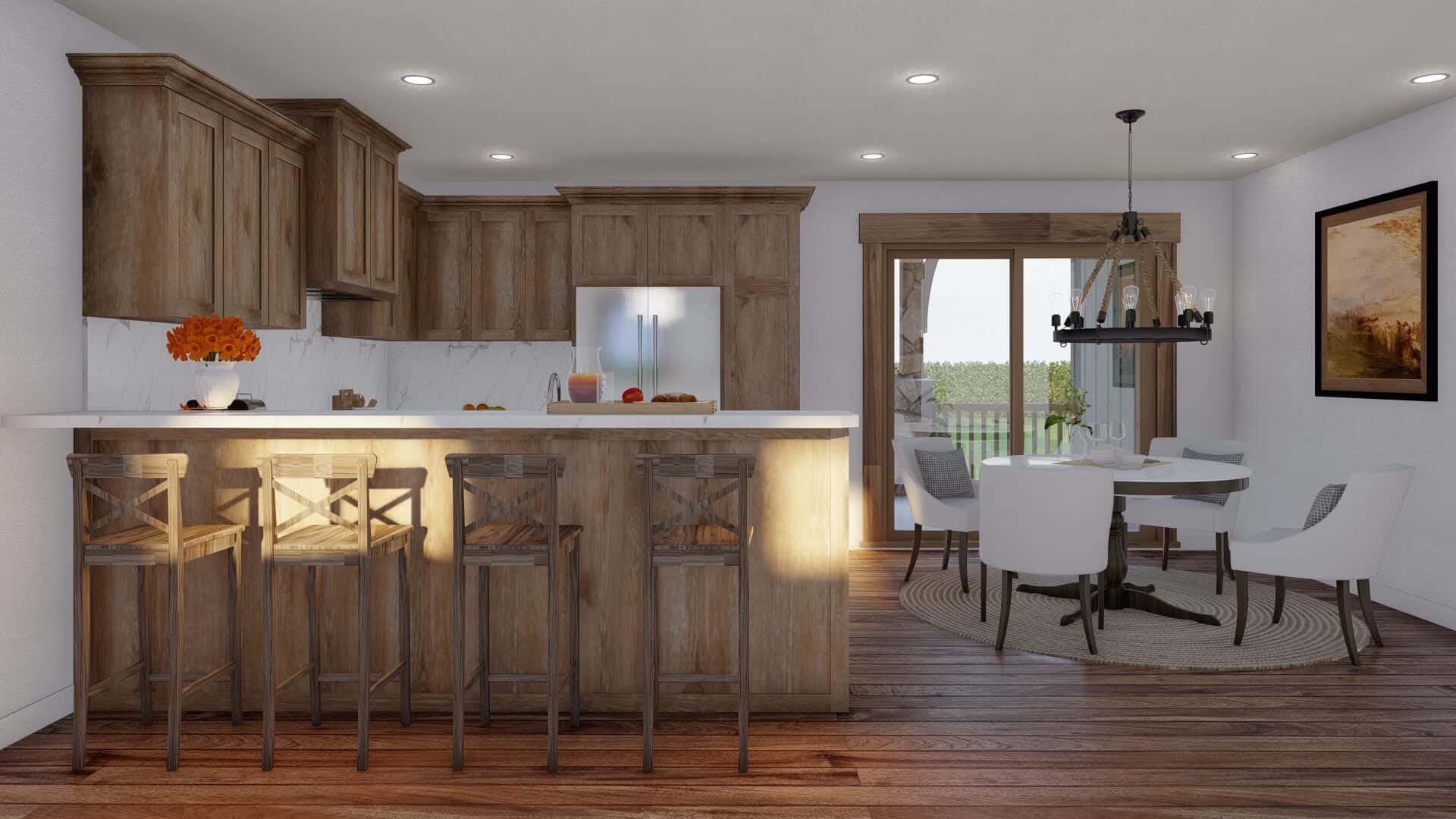 Kitchen: Breakfast Bar of this 6-Bedroom,3620 Sq Ft Plan -193-1354