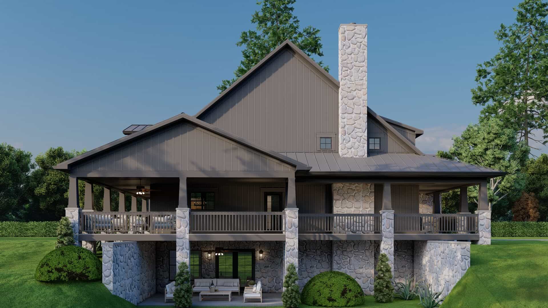 Left Side View of this 4-Bedroom,3798 Sq Ft Plan -193-1355