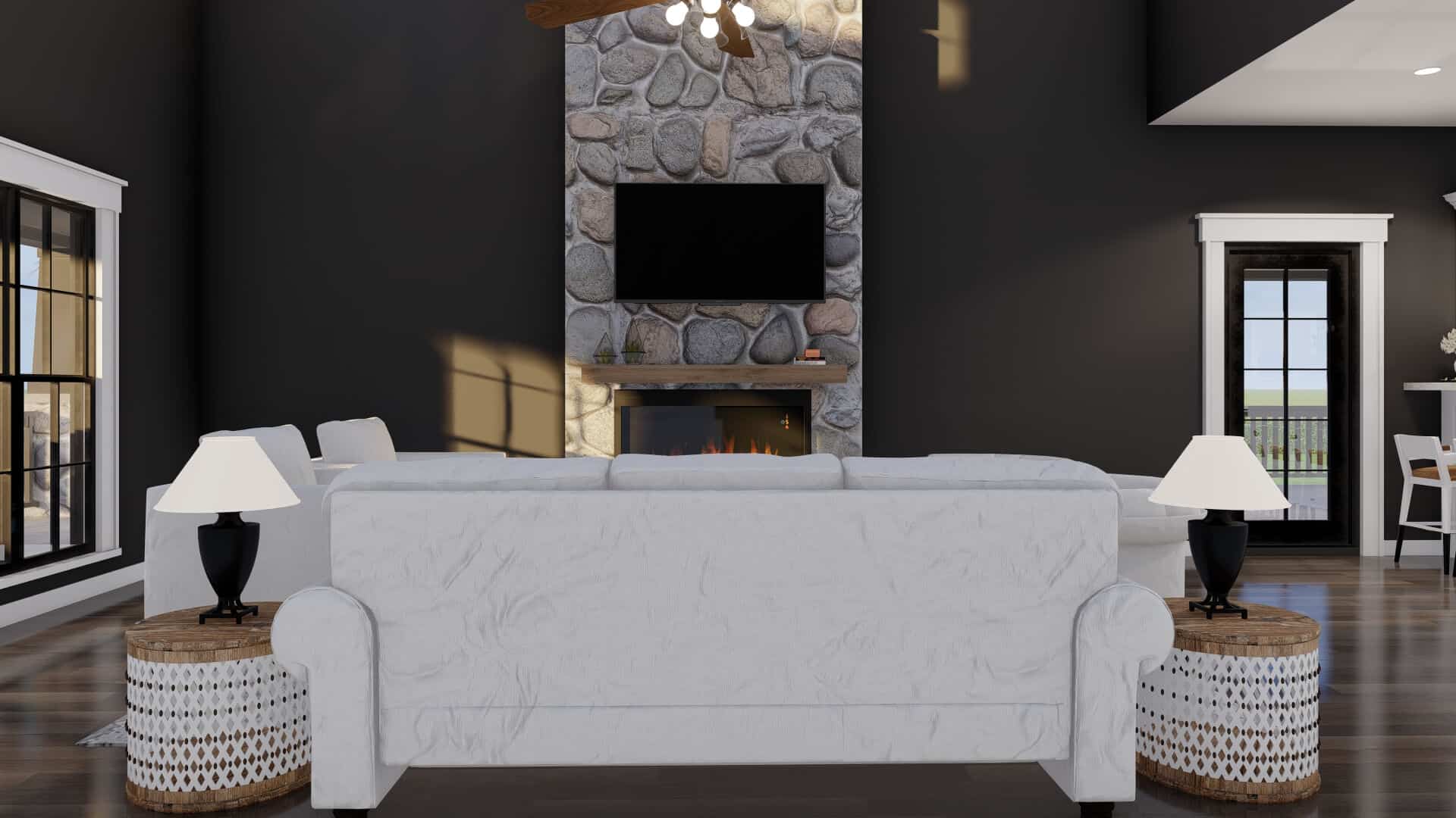 Great Room: Fireplace of this 4-Bedroom,3798 Sq Ft Plan -193-1355