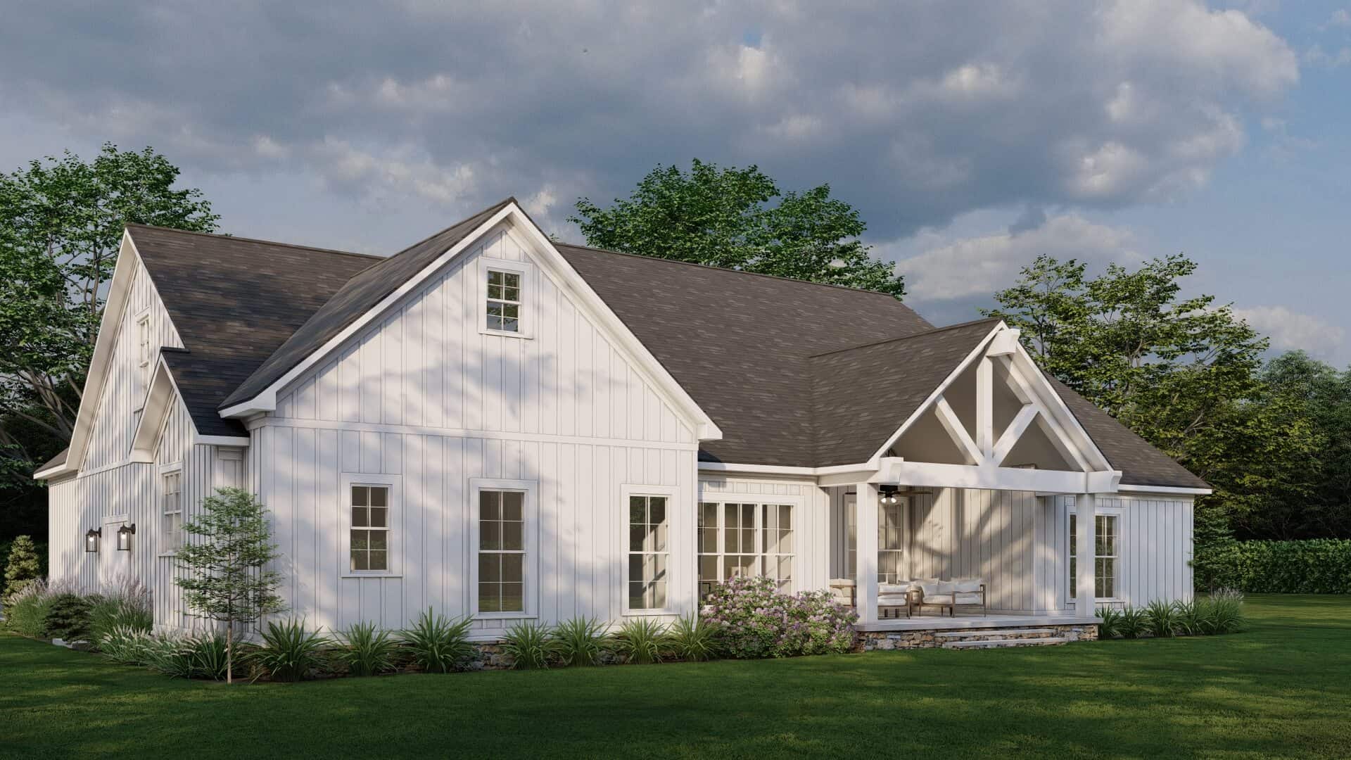 Rear View of this 4-Bedroom,2330 Sq Ft Plan -193-1356