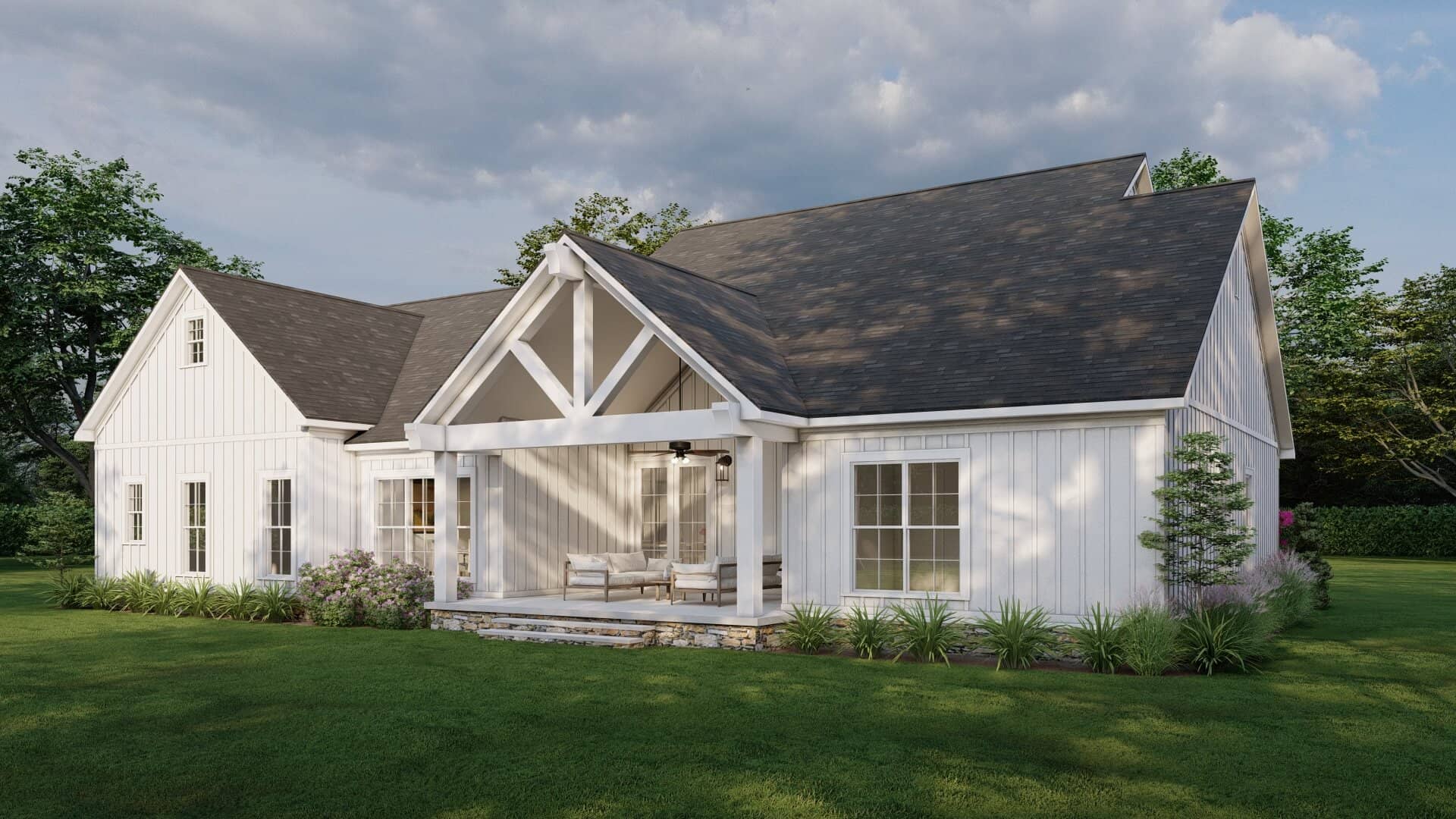 Rear View of this 4-Bedroom,2330 Sq Ft Plan -193-1356