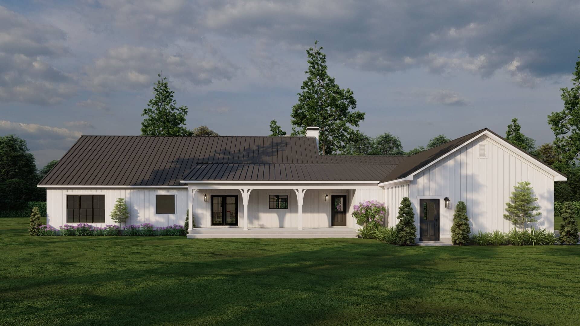 Rear View of this 3-Bedroom,2411 Sq Ft Plan -193-1357