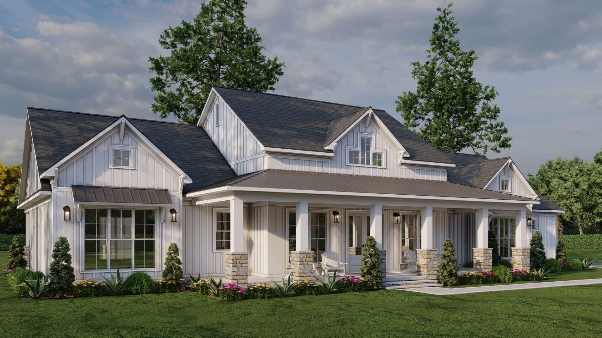 Left Side View of this 3-Bedroom,2580 Sq Ft Plan -193-1358