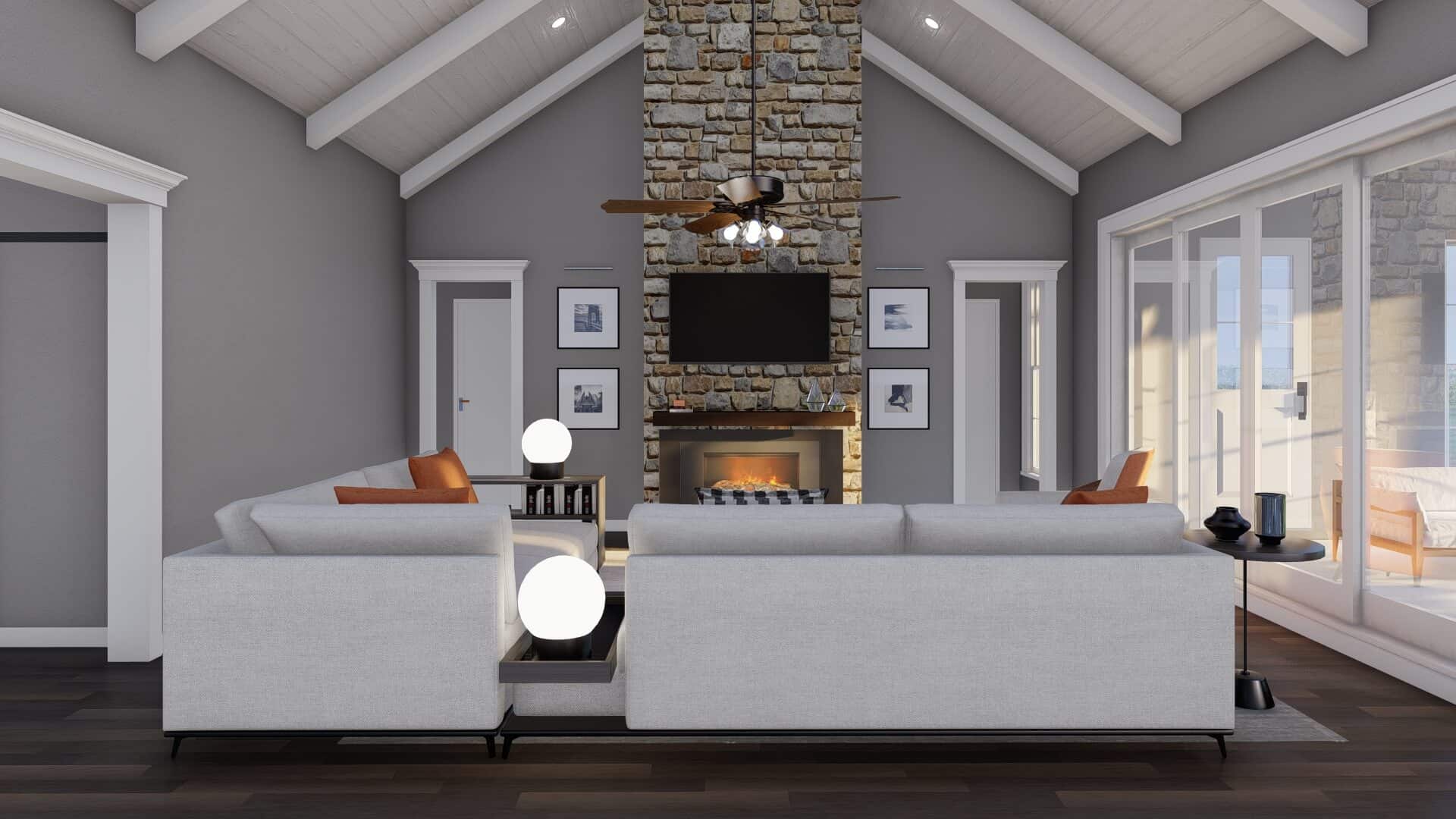 Great Room: Fireplace of this 3-Bedroom,2580 Sq Ft Plan -193-1358