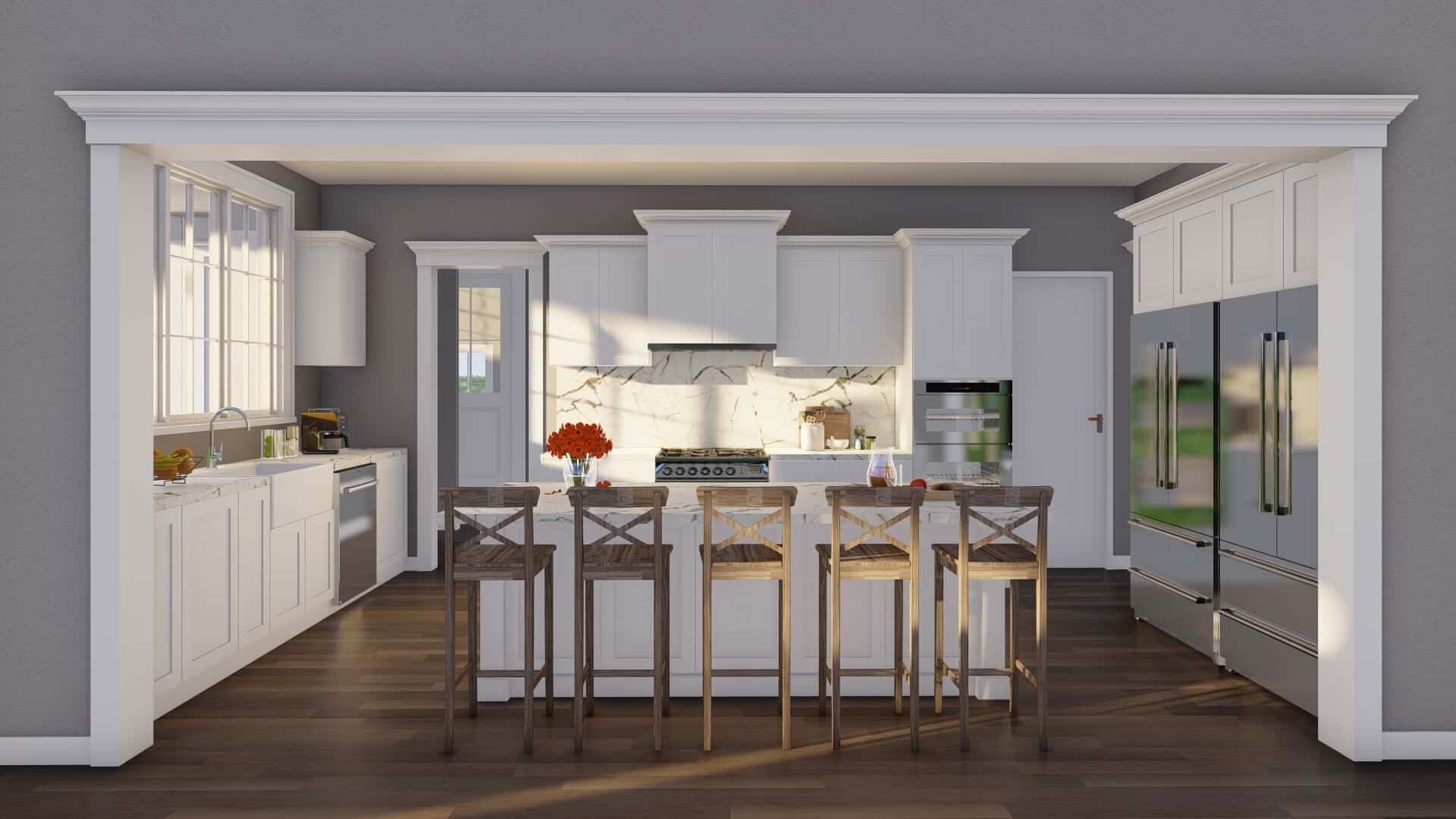 Kitchen: Kitchen Island of this 3-Bedroom,2580 Sq Ft Plan -193-1358