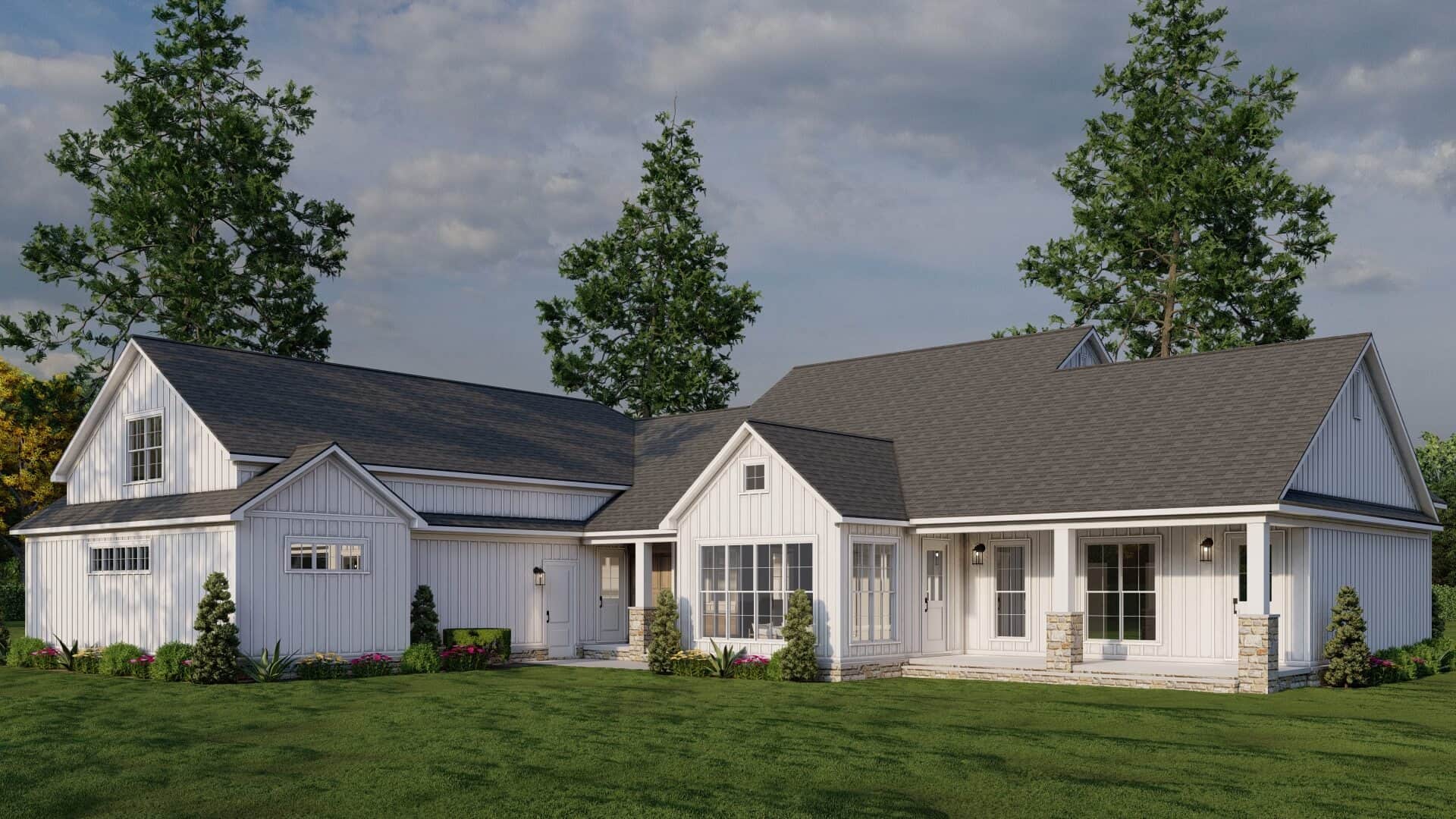 Rear View of this 3-Bedroom,2580 Sq Ft Plan -193-1358