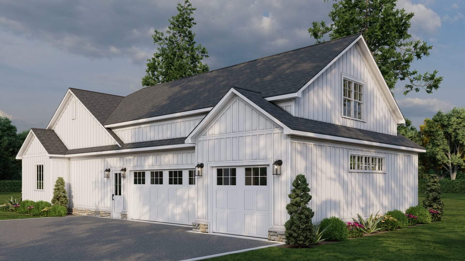 Rear View of this 3-Bedroom,2580 Sq Ft Plan -193-1358