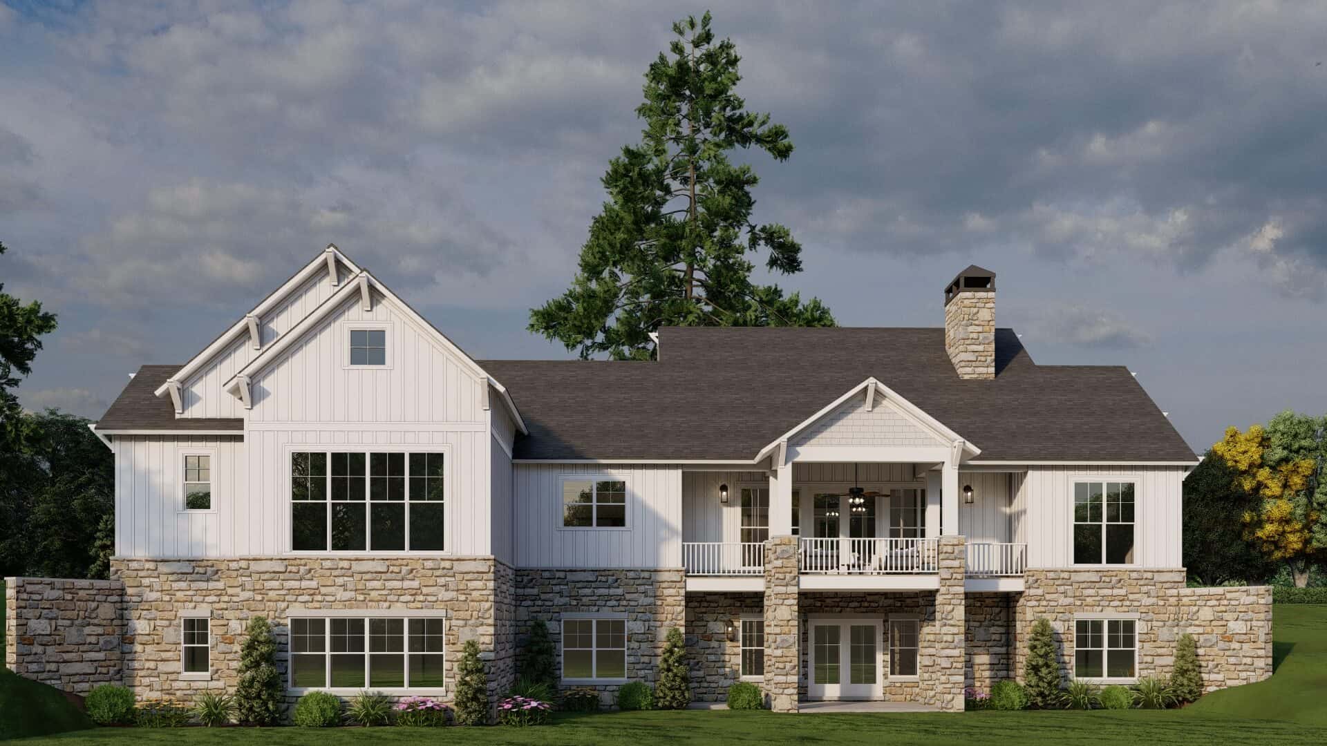 Rear View of this 4-Bedroom,2719 Sq Ft Plan -193-1359