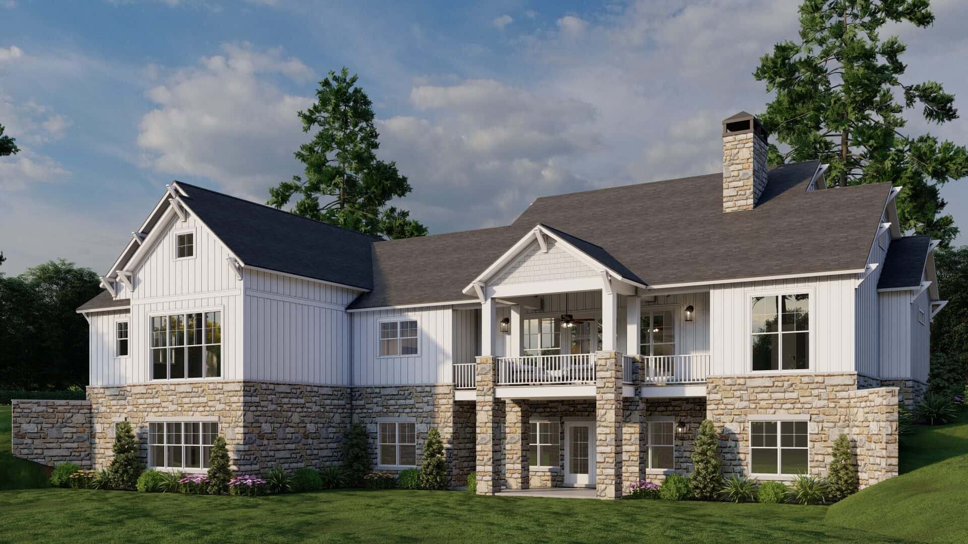 Rear View of this 4-Bedroom,2719 Sq Ft Plan -193-1359