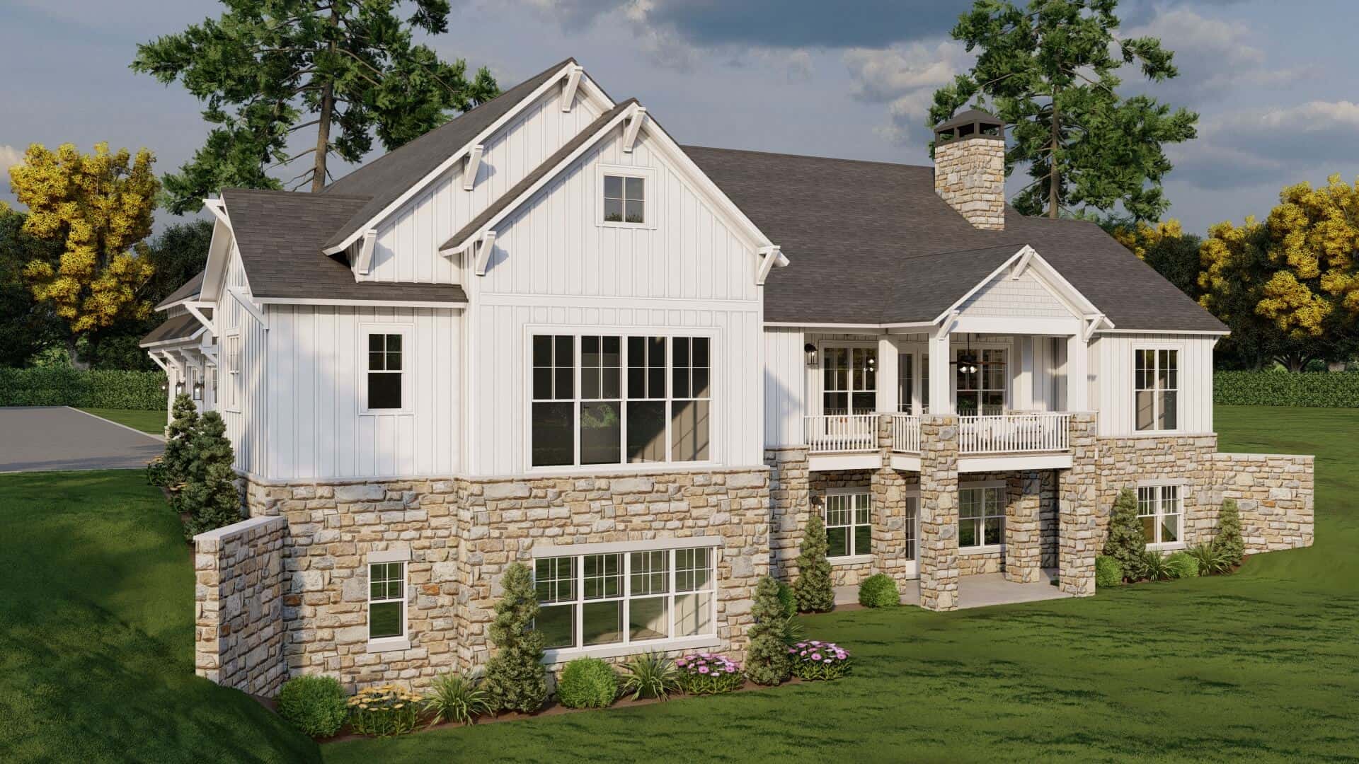 Rear View of this 4-Bedroom,2719 Sq Ft Plan -193-1359