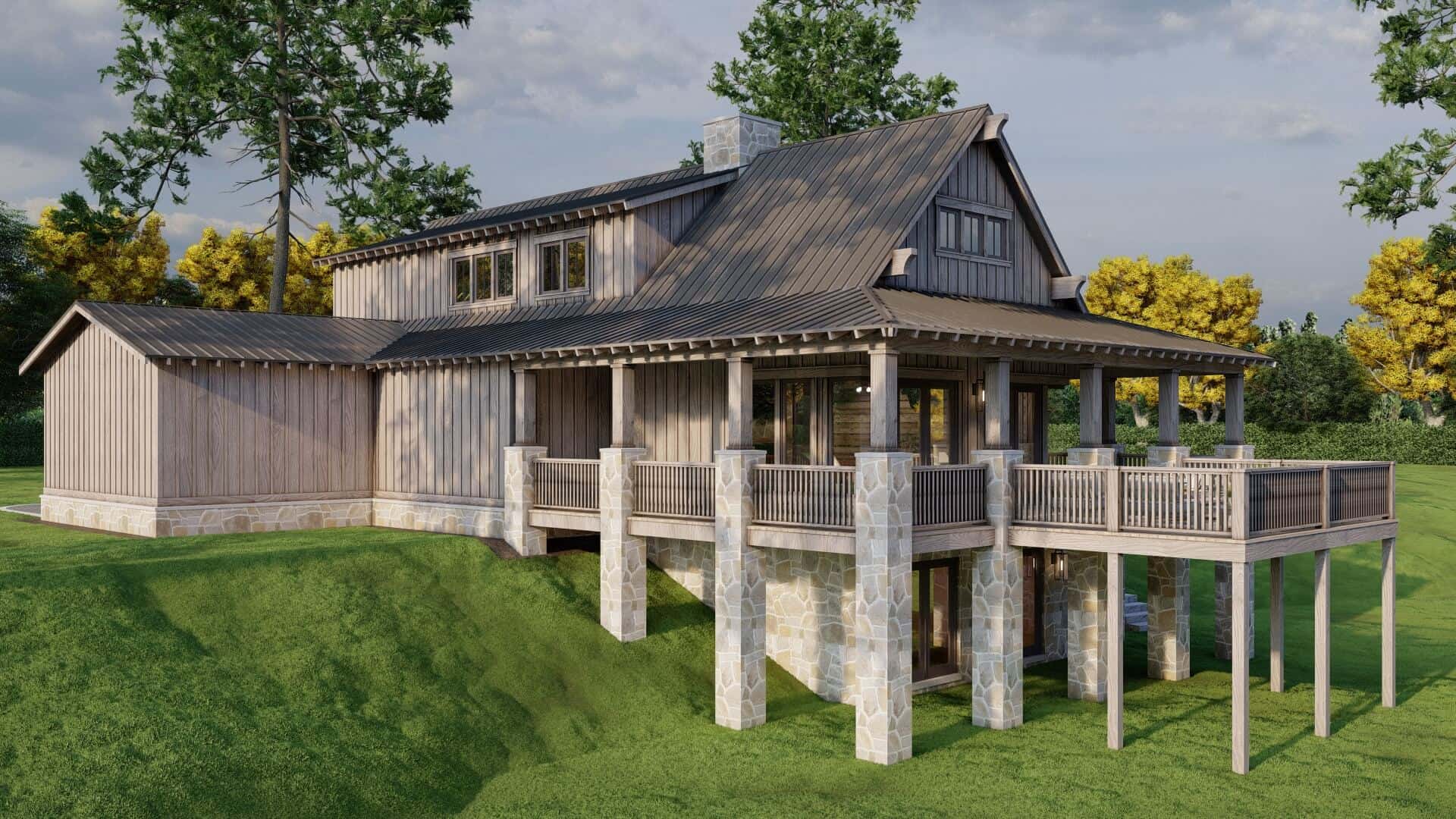 Left Side View of this 3-Bedroom,2706 Sq Ft Plan -193-1360