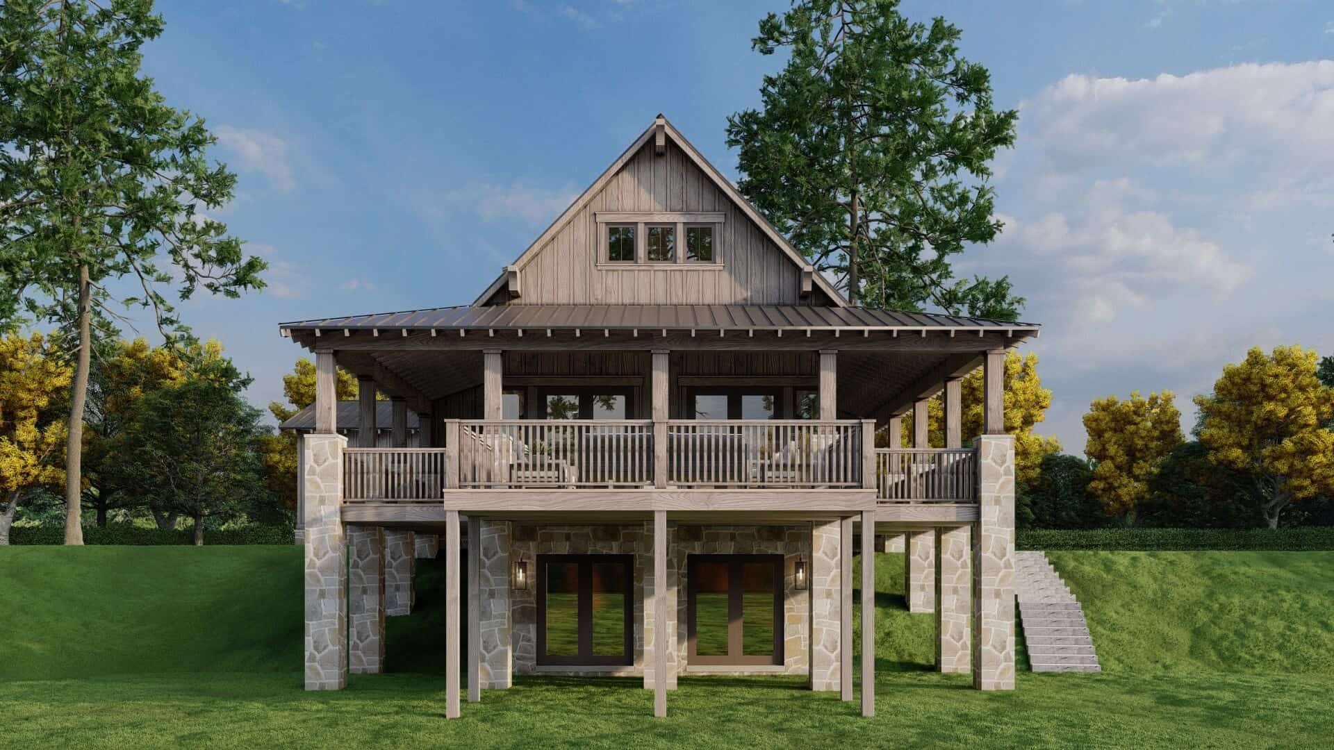 Front View of this 3-Bedroom,2706 Sq Ft Plan -193-1360