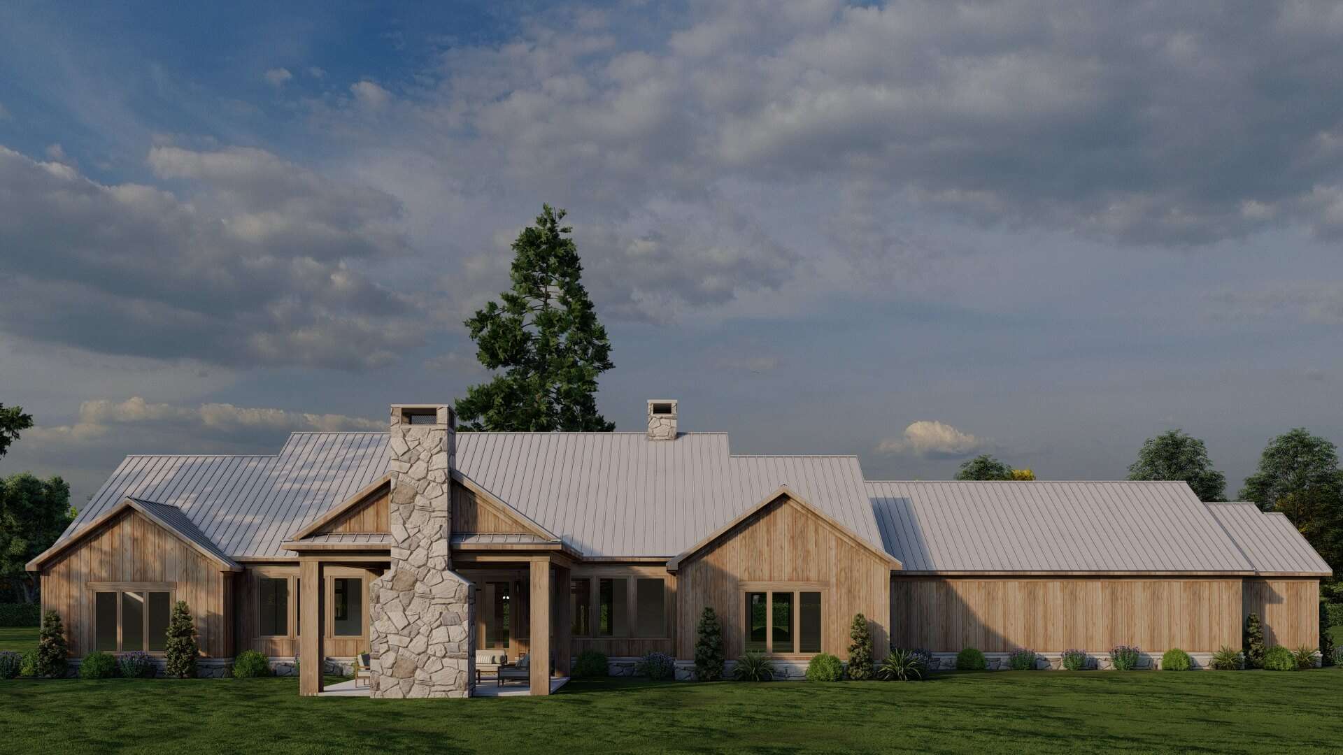 Rear View of this 3-Bedroom,2283 Sq Ft Plan -193-1361