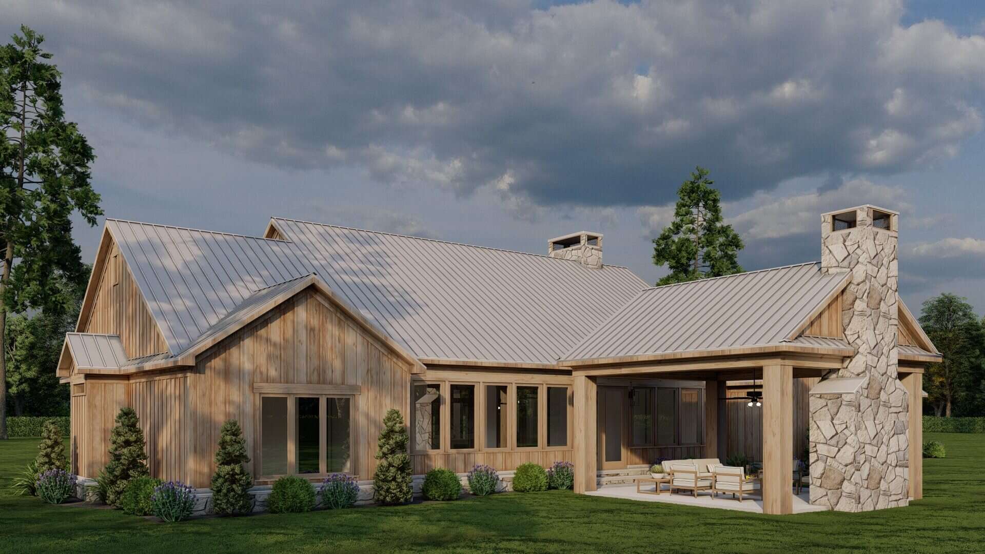 Rear View of this 3-Bedroom,2283 Sq Ft Plan -193-1361