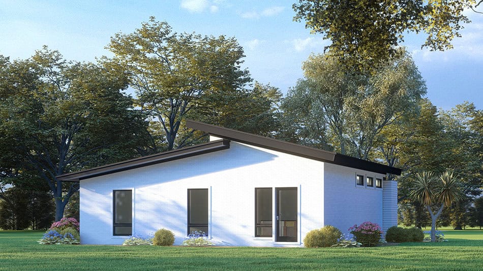 Rear View of this 3-Bedroom,1074 Sq Ft Plan -193-1362