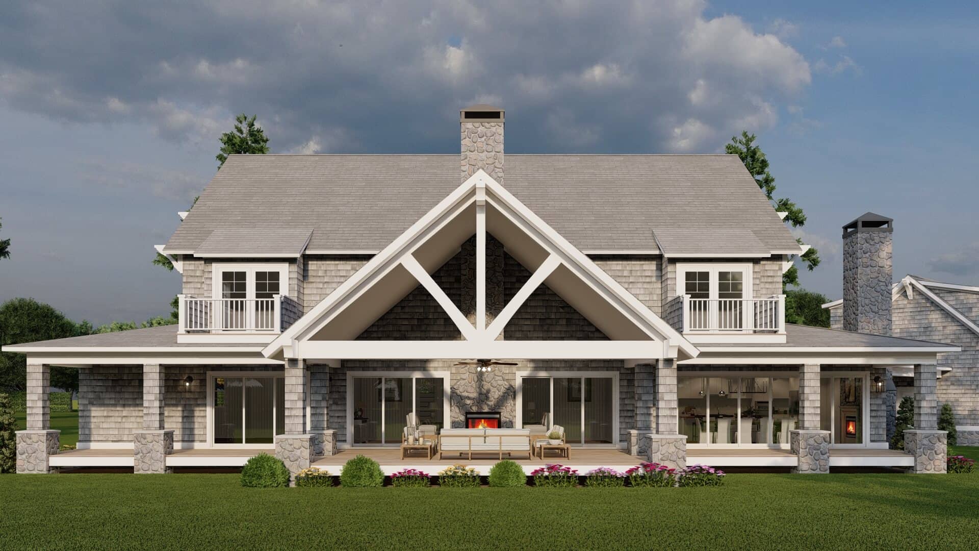 Rear View of this 6-Bedroom,5679 Sq Ft Plan -193-1363