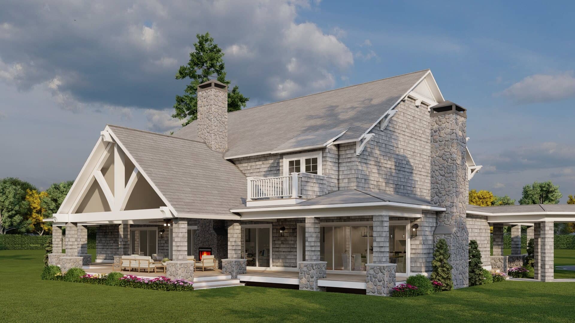 Rear View of this 6-Bedroom,5679 Sq Ft Plan -193-1363