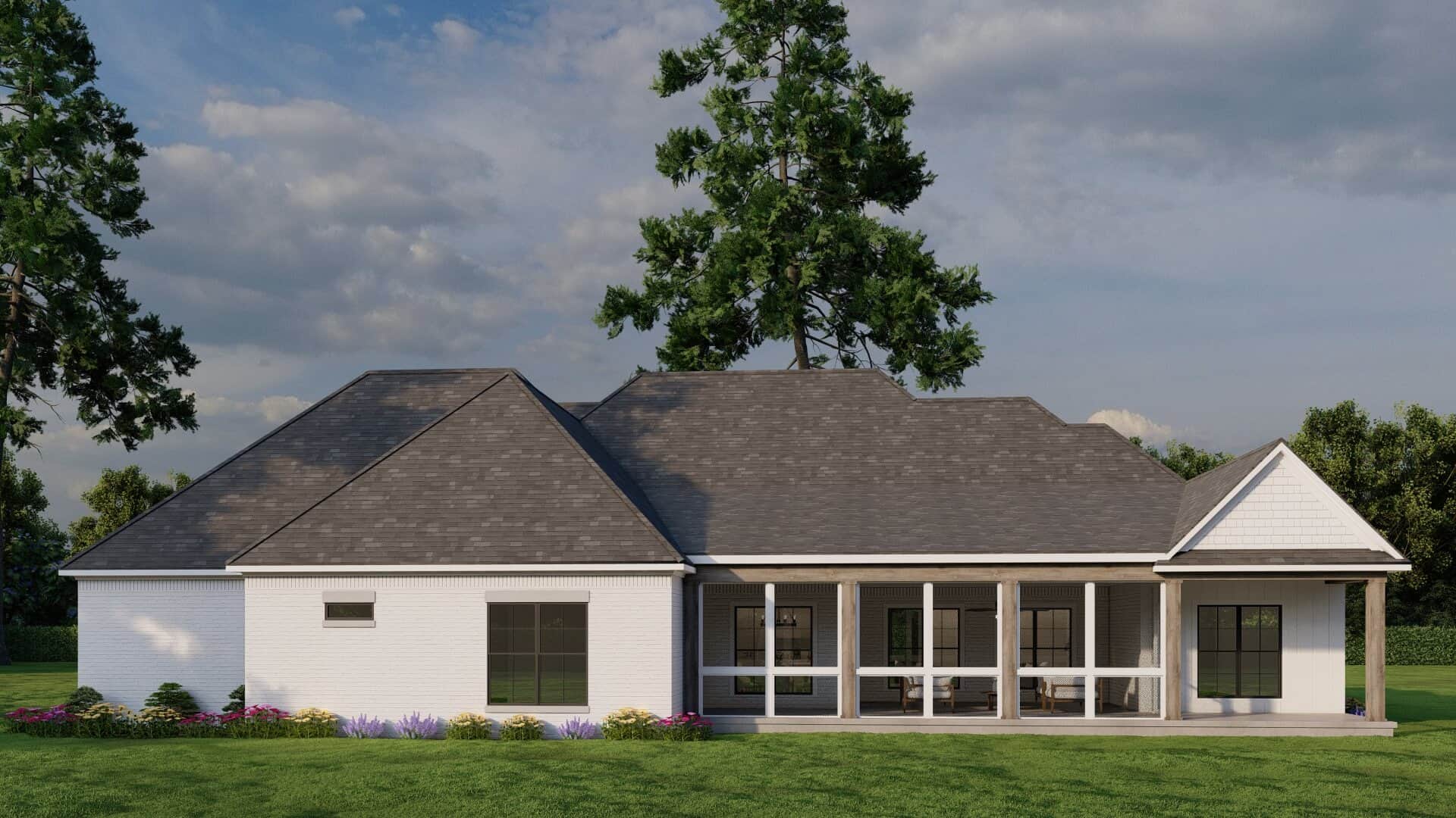 Rear View of this 3-Bedroom,2330 Sq Ft Plan -193-1364