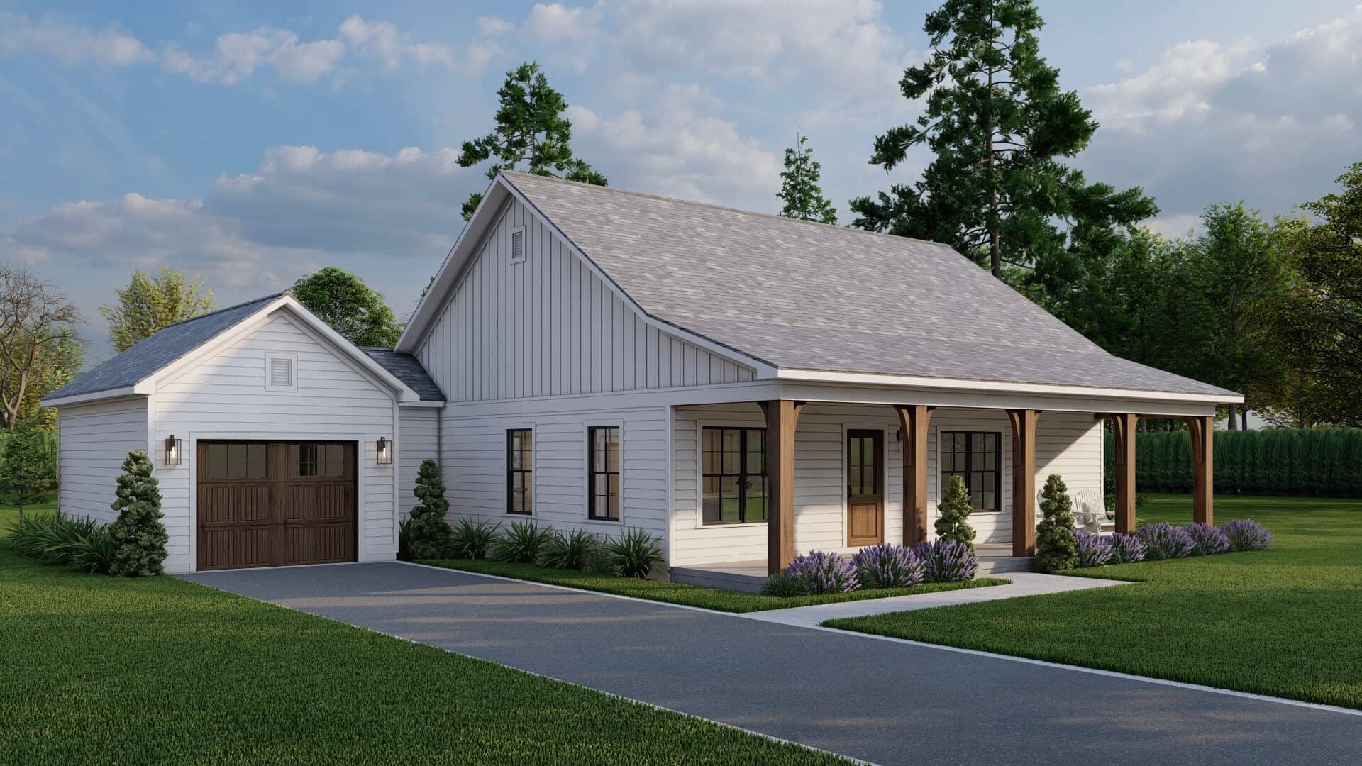 Left Side View of this 3-Bedroom,1363 Sq Ft Plan -193-1365