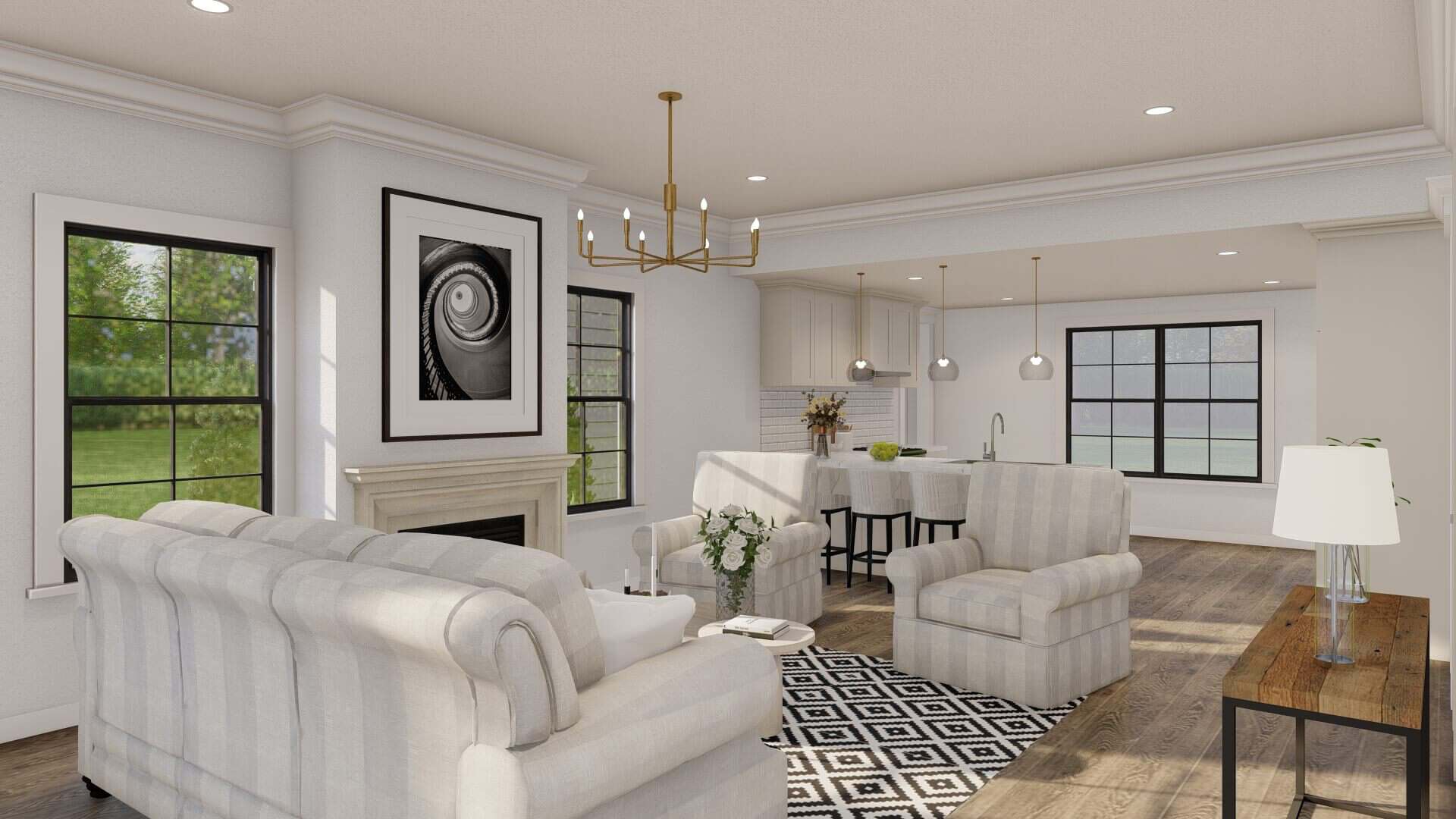 Great Room of this 3-Bedroom,1363 Sq Ft Plan -193-1365